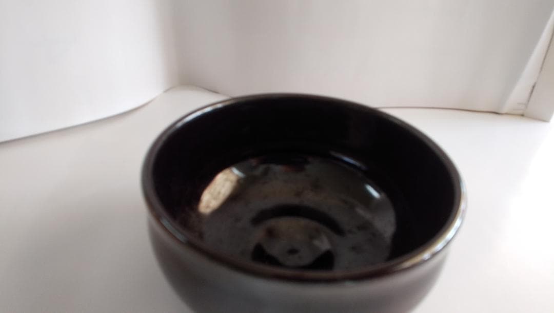 天目釉 茶碗 内田邦夫 黒茶碗 茶道具  抹茶碗 美品 です。
