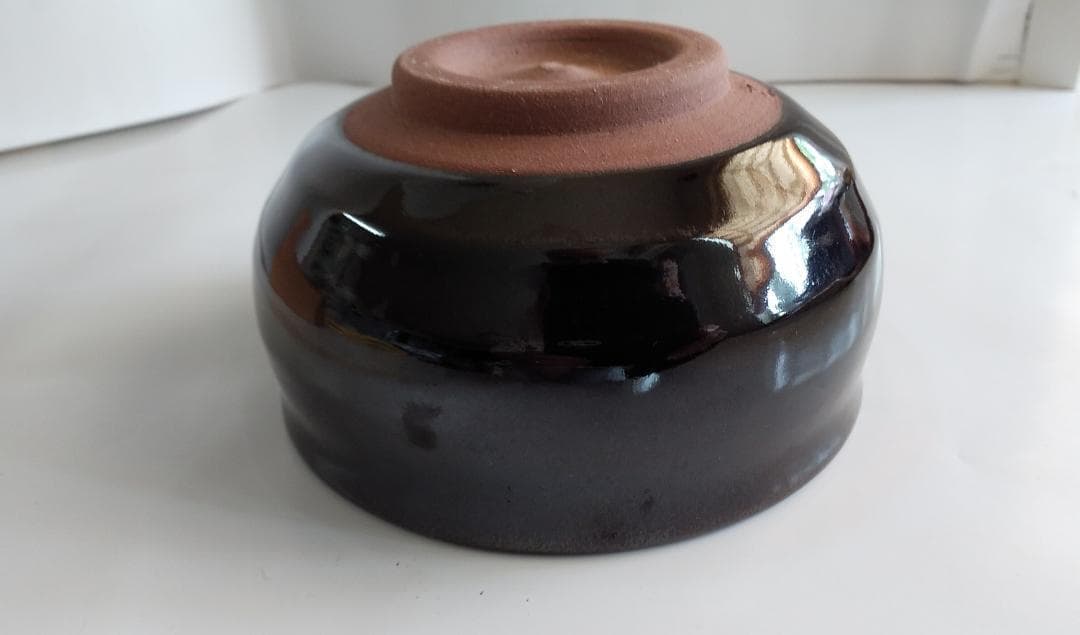 天目釉 茶碗 内田邦夫 黒茶碗 茶道具  抹茶碗 美品 です。