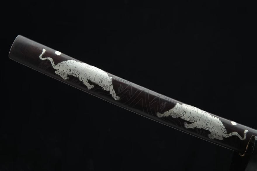 猛虎下山銅鞘金 日本刀 模造刀 居合刀 武士道 武蔵 鑑賞用 手鍛造打