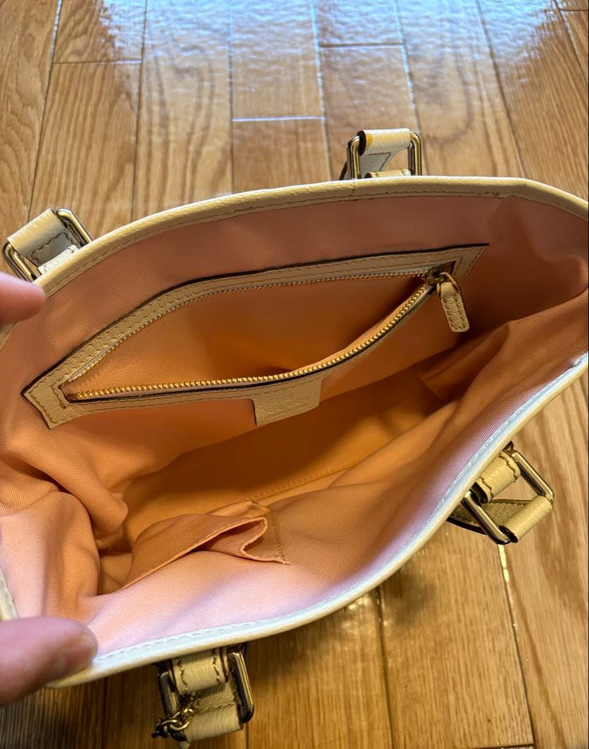 GUCCI シェリーライン ハンドバッグ ミニ ピンク チャーム付き