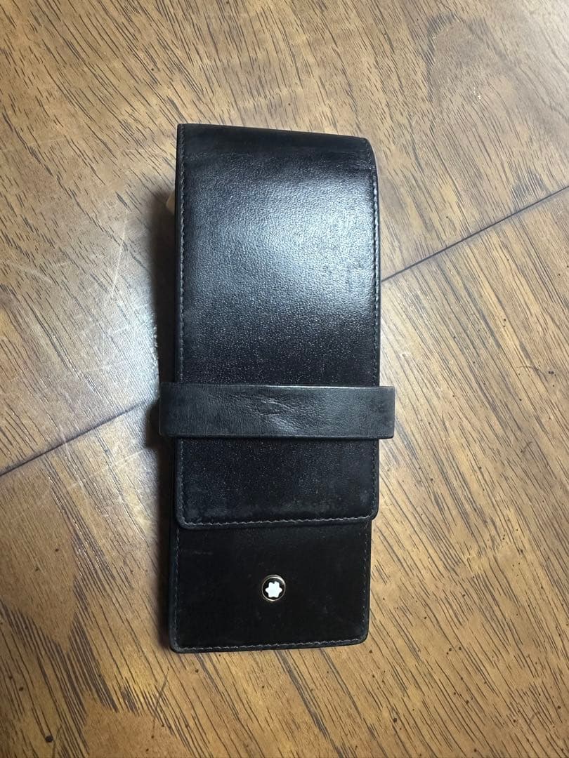 Montblanc モンブラン　黒 レザー 筆箱　ペンケース