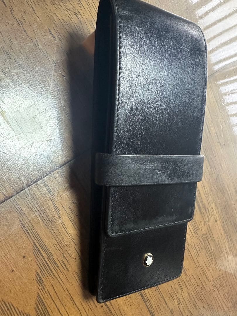 Montblanc モンブラン　黒 レザー 筆箱　ペンケース