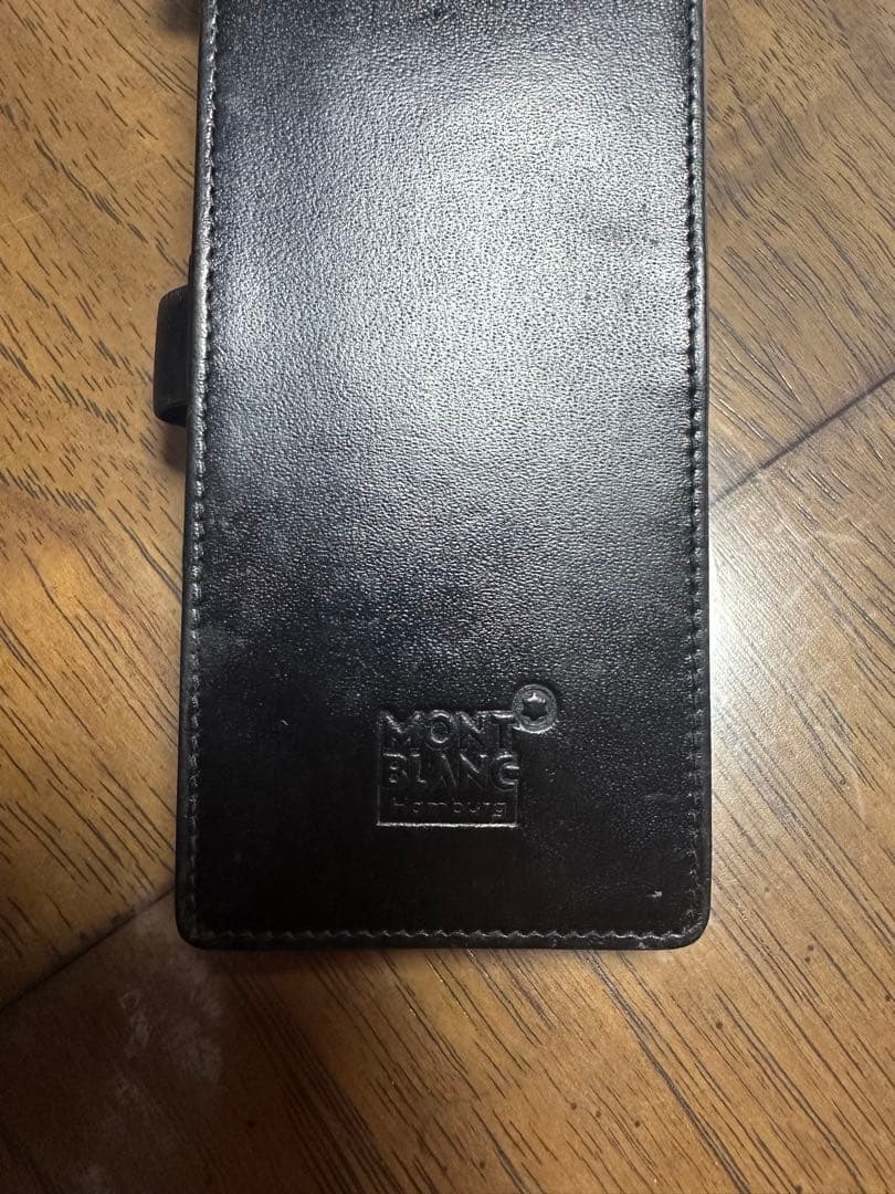 Montblanc モンブラン　黒 レザー 筆箱　ペンケース