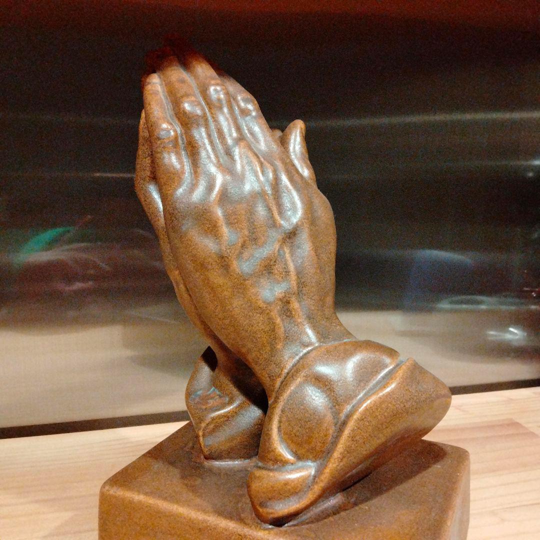 ビンテージ　祈り手　大 ハンド　手　オブジェ　置物　ミッドセンチュリー 3