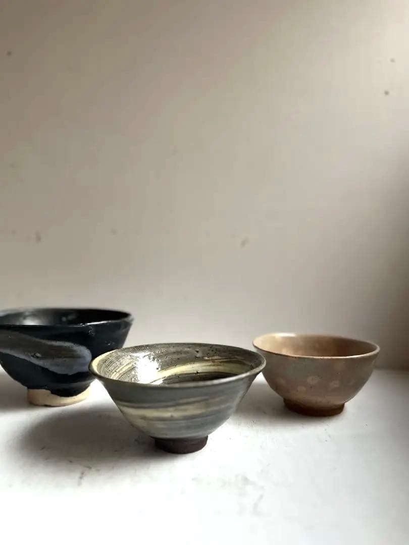 【いちご２つ様リクエスト】381 田中佐次郎 山瀬窯 抹茶椀③188.186