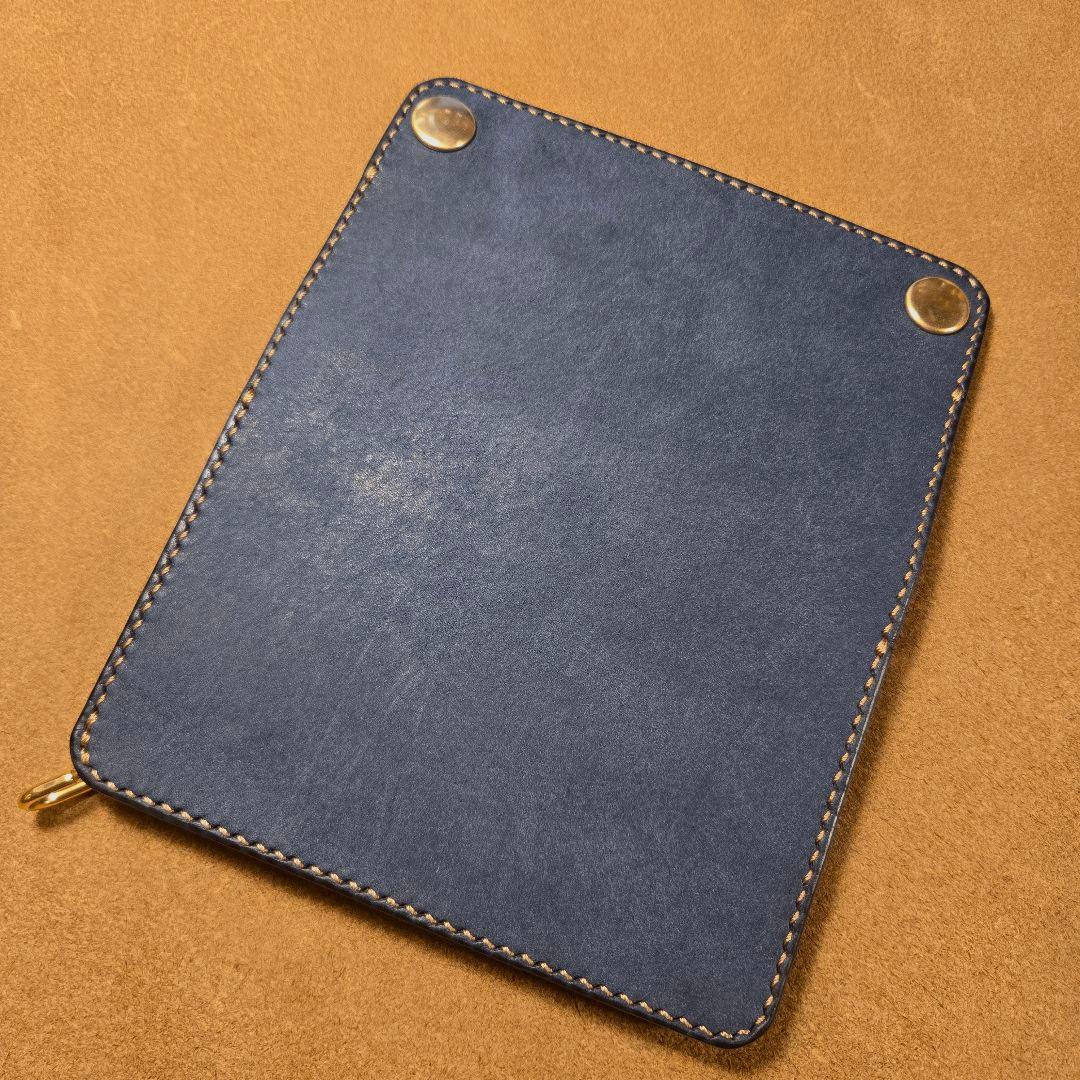 238ミドル　トラッカーウォレット イタリアンレザーMARGOT【ネイビー】