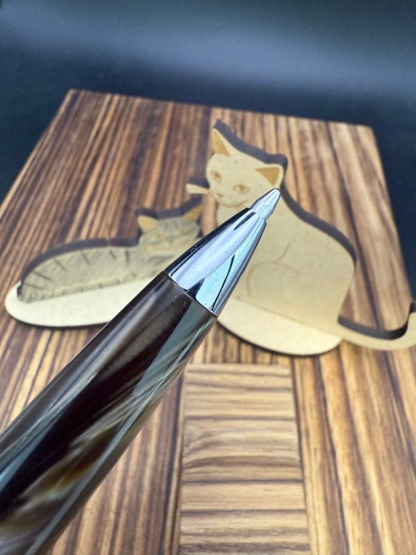 伊東屋 Romeo NO.3 ボールペン イタリアングレー 太軸