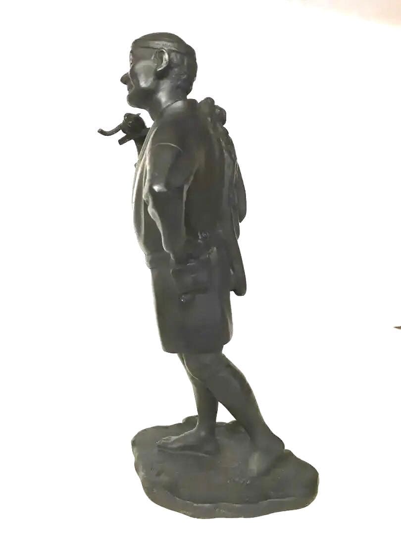 銅製:農夫置物