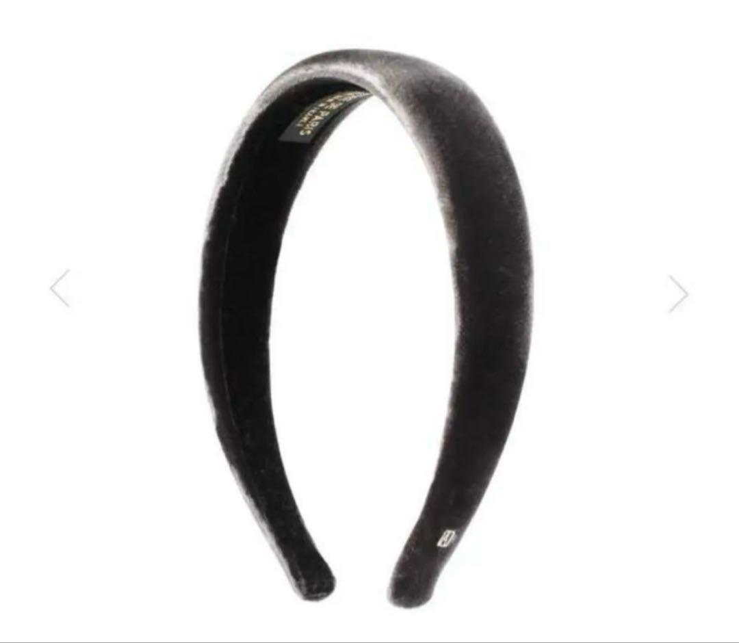 ALEXANDRE DE PARIS ベロアカチューシャ　グレー