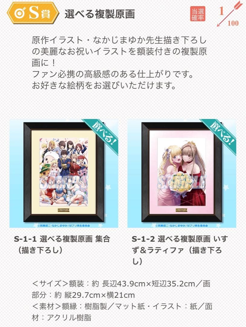 甘城ブリリアントパーク 複製原画 くじ引き堂 千斗いすず タペストリー アクスタ