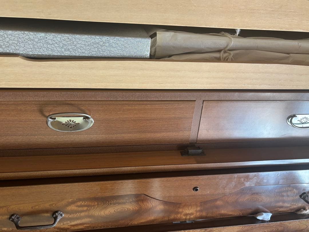 着物木製箪笥 引き出し付き 木目調