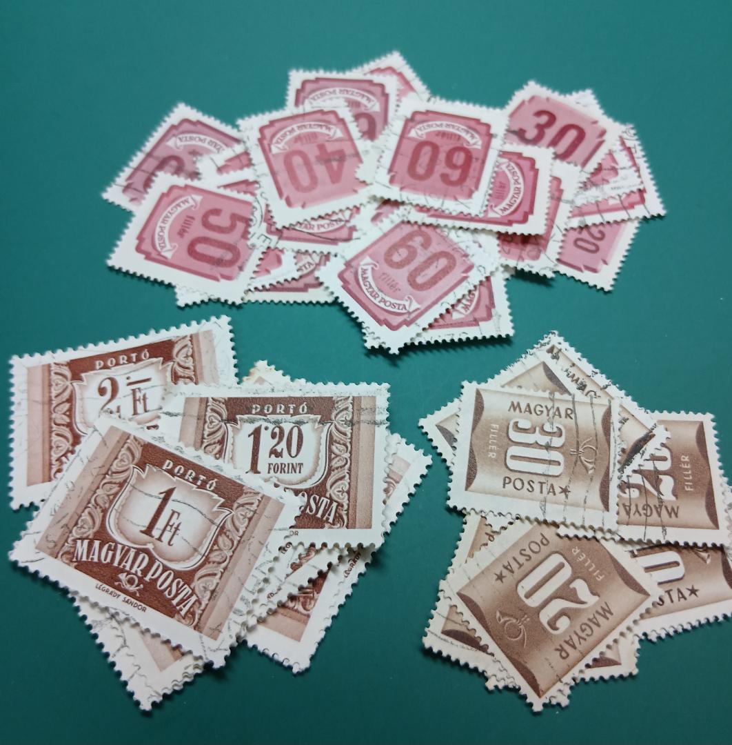 アートな切手　紋章・数字等　ハンガリーB　50枚　使用済　W50901