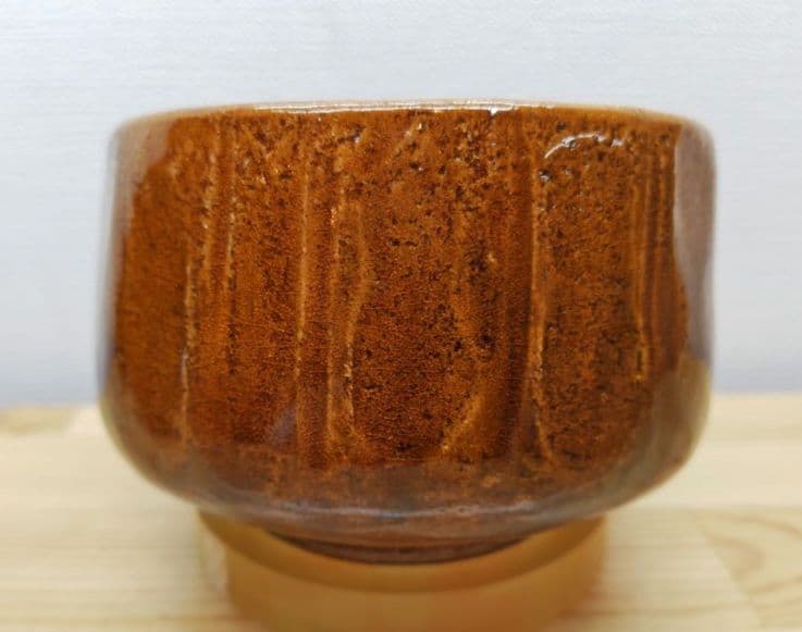 送料込【逢絢亭】茶道具 茶碗 大樋焼 飴釉 ３８の内 １０代大樋長左衛門 共箱