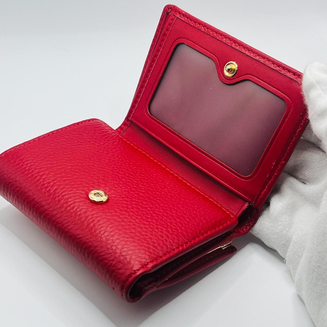 Vivienne Westwood 特価 がま口 型押し定番 折財布 赤レッド