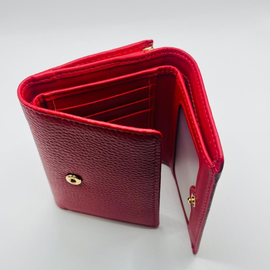 Vivienne Westwood 特価 がま口 型押し定番 折財布 赤レッド