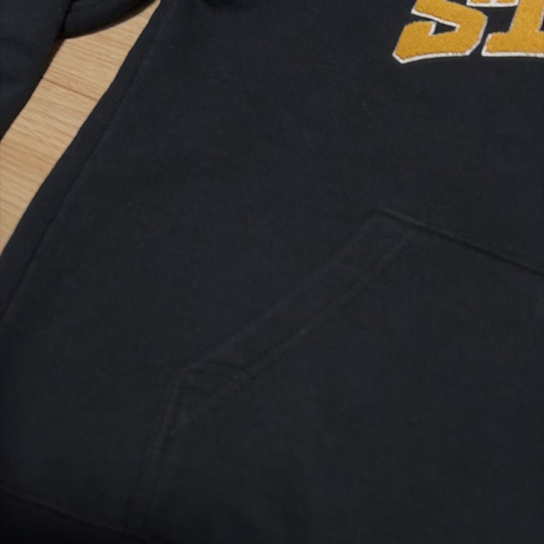 専用　Stüssy ステューシー パイルロゴ アーチロゴ パーカー ブラック