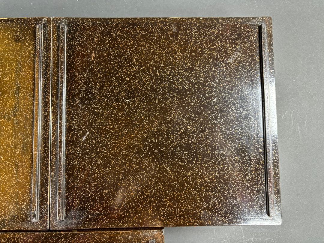 セール　輪島塗　極上　重箱　螺鈿　蝶　紫陽花　梨地　蒔絵　漆器