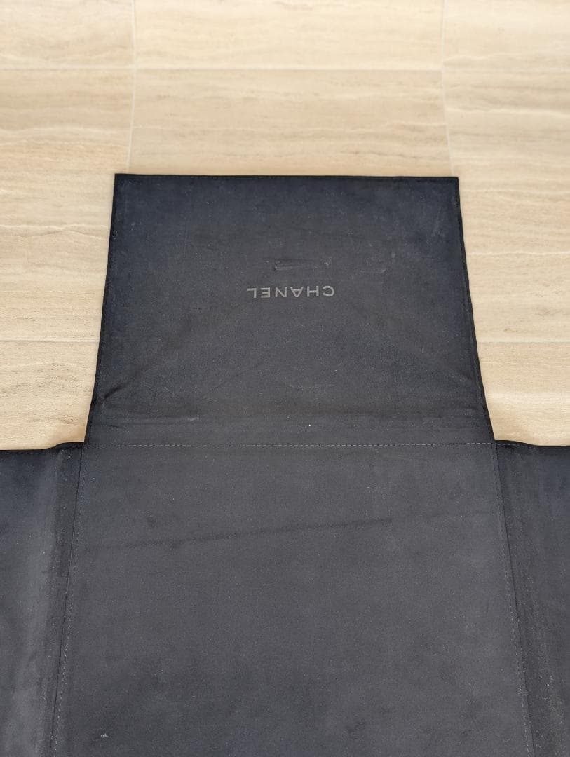 シャネル　CHANEL　アクセサリー入れ　ケース　空箱　デニム地　ベロア　黒