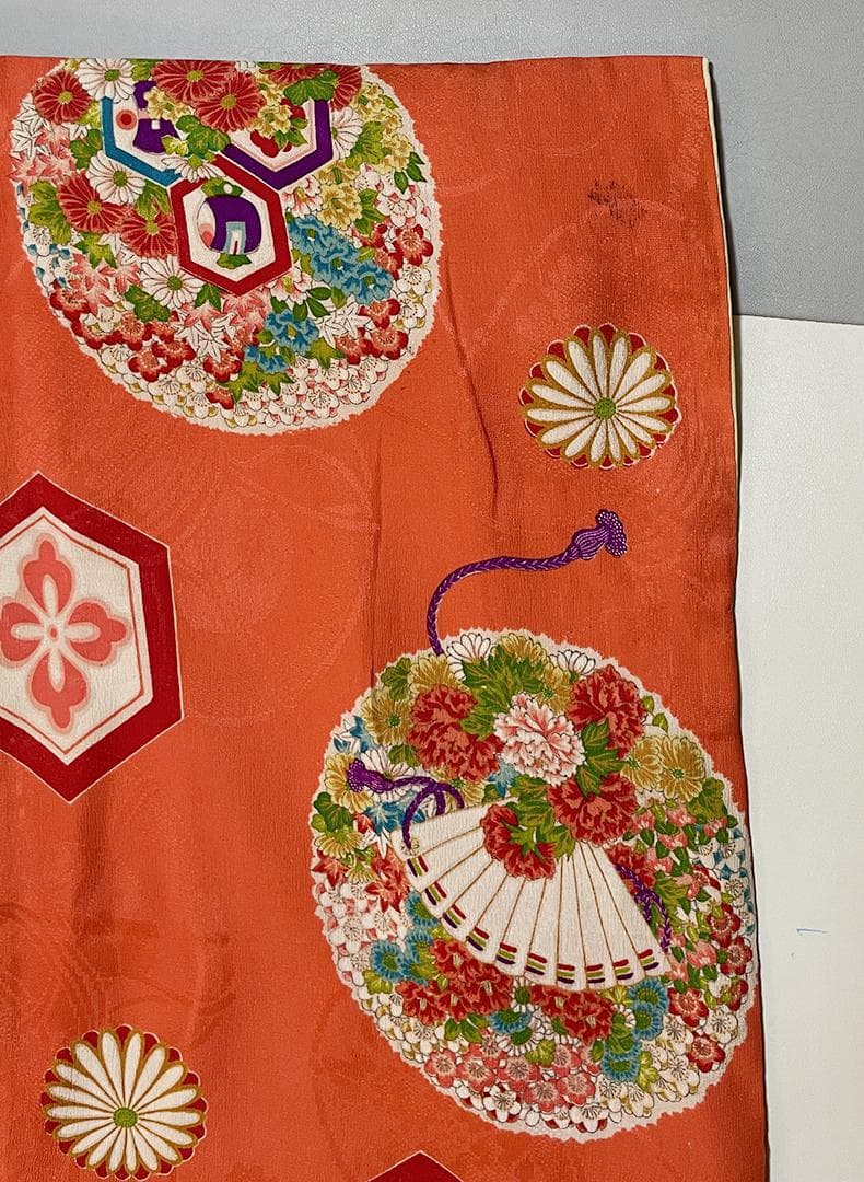 七五三 3歳 女の子 子供 アンティーク 着物 正絹 被布 セット