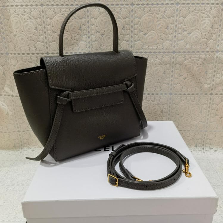 ベルトバック ナノ ショルダーバッグ グレー