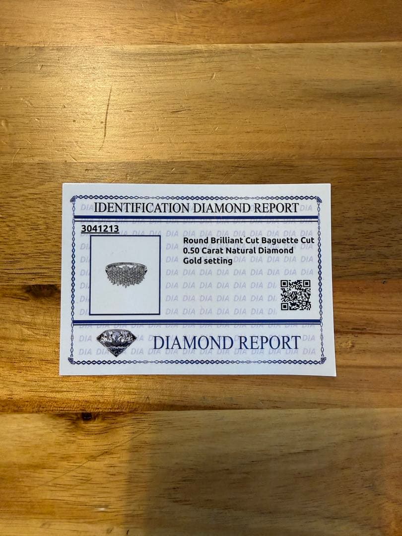 天然ダイヤモンド .50ct セッティングリング 18金ホワイトゴールド #16