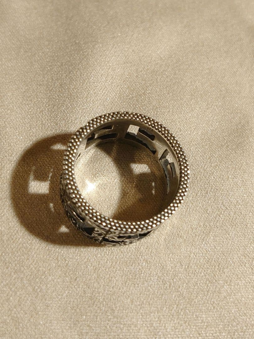 GUCCI グッチ スクエアG アラベスク ワイド リング 18号