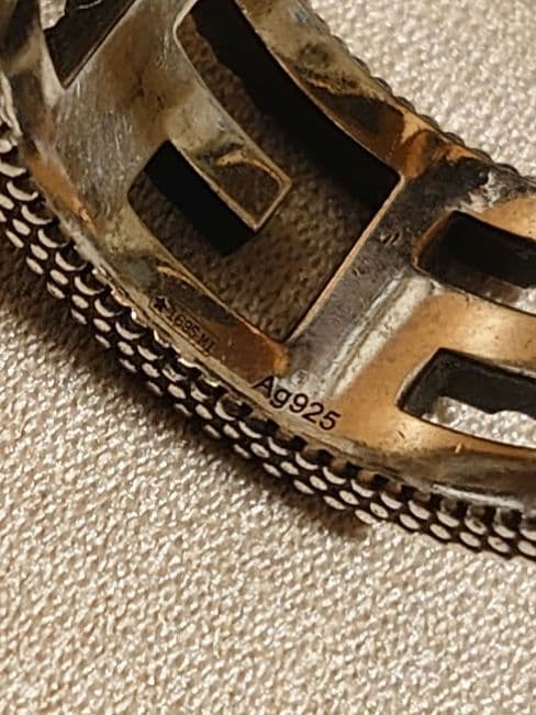 GUCCI グッチ スクエアG アラベスク ワイド リング 18号