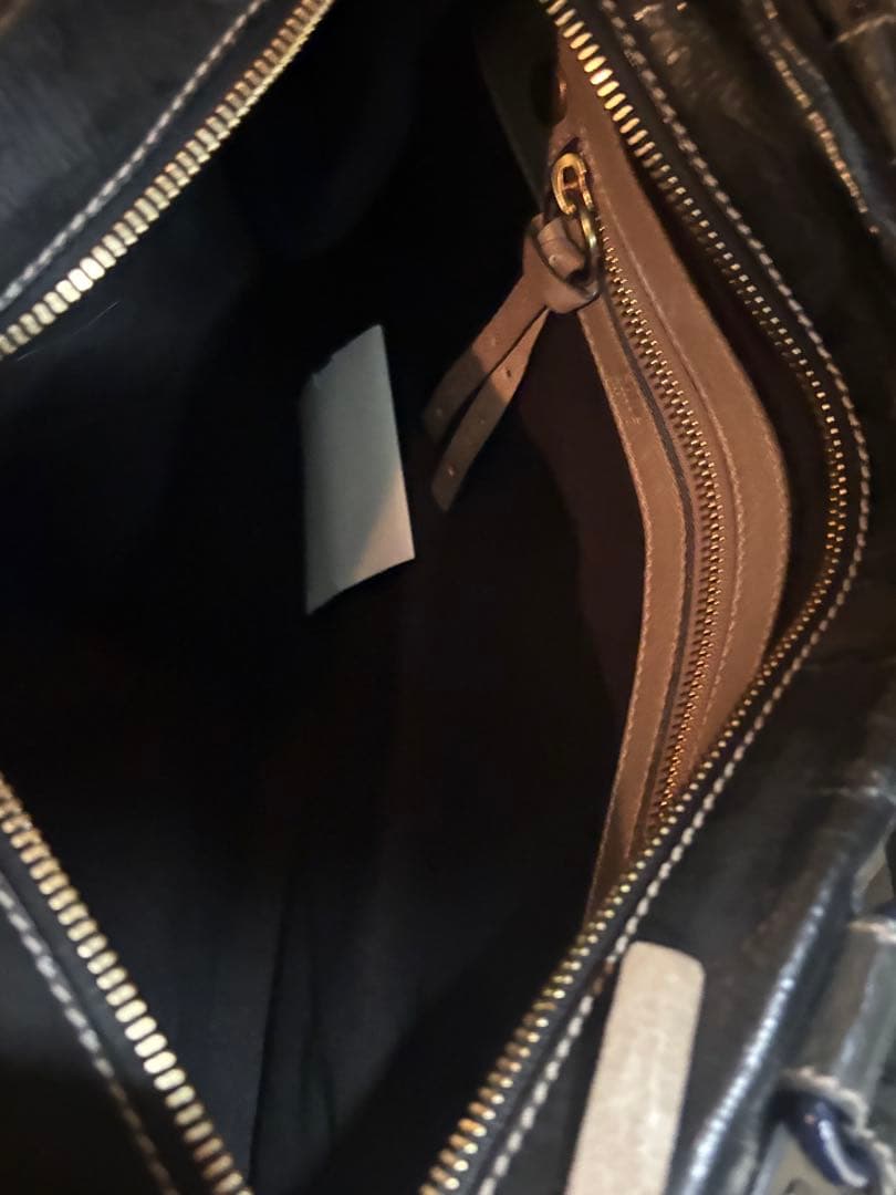 クロエ　黒レザーハンドバッグ