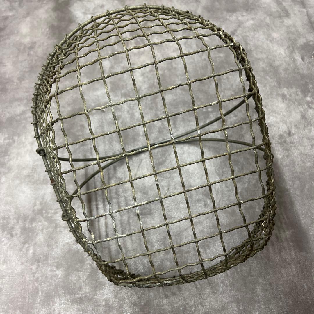 フランス　アンティーク　ワイヤーバスケット　アイアン　シャビーシック