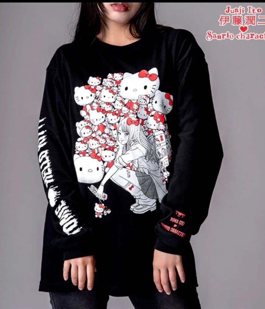 伊藤潤二 サンリオ ギャル富江 ロングTシャツ ᒪサイズ