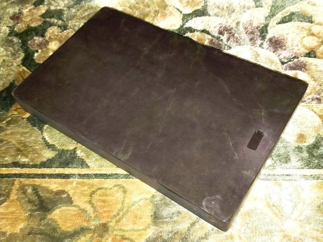 ♥中国　端渓硯　硯　3.9kg　木製ケース付き　端渓　骨董品