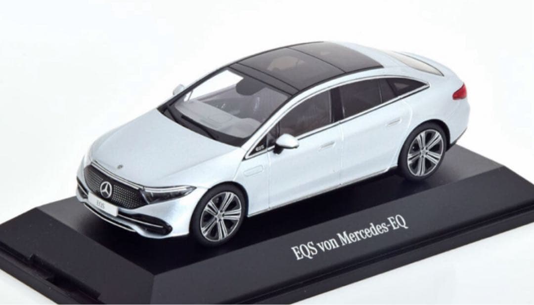 新品 1/43 メルセデスベンツ純正 ヘルパ メルセデスベンツ EQS シルバー