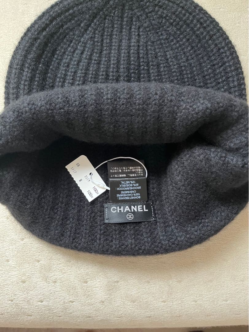 CHANEL シャネル　カシミヤ100% ニット帽