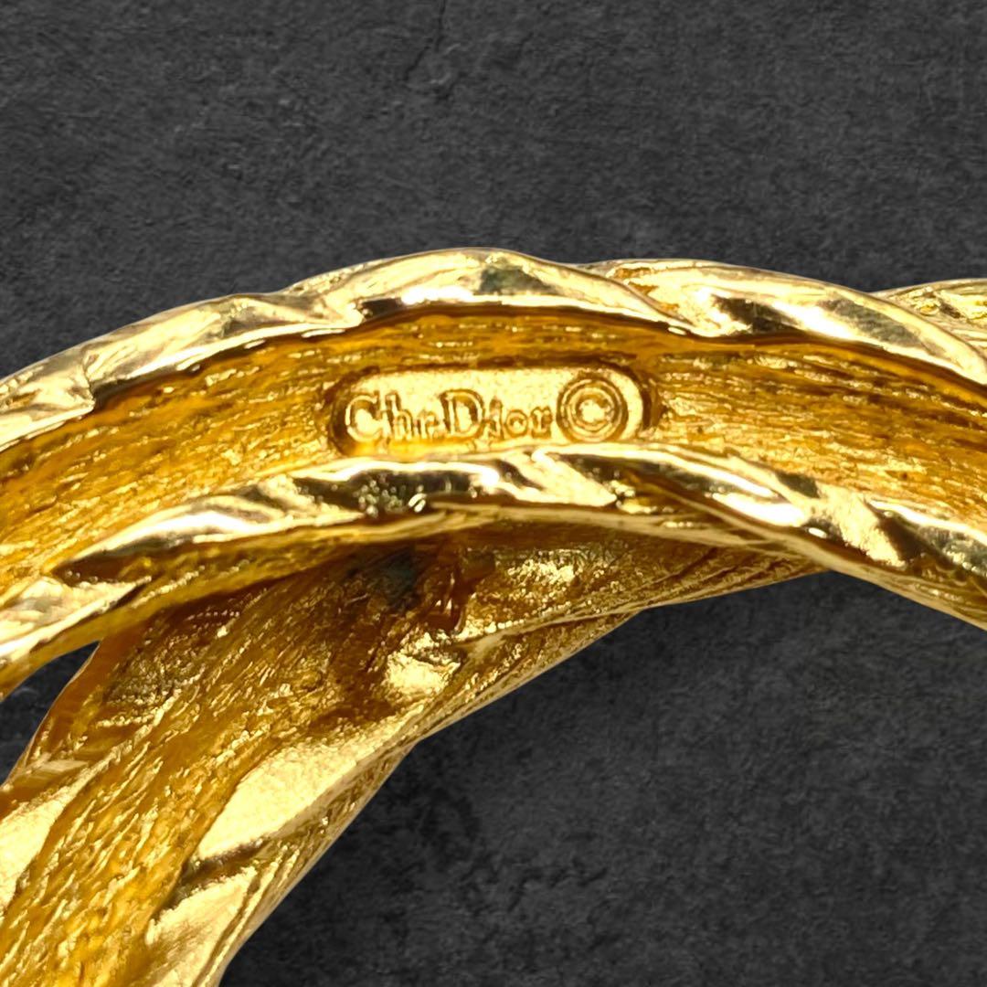 Dior ヴィンテージ ゴールド ツイストロープ ブローチ 183