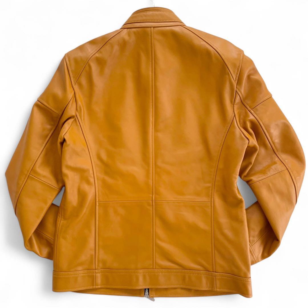 美品 ラトルトラップ メンズビギ レザージャケット キャメル系 XLサイズ