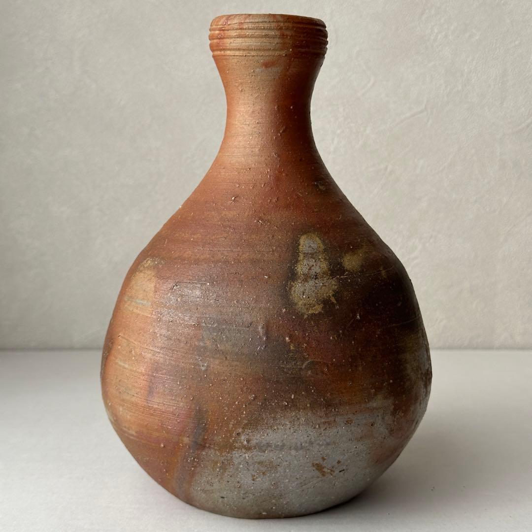 金重道明 備前 花器 徳利花入 共箱