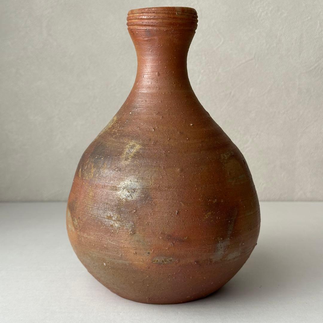 金重道明 備前 花器 徳利花入 共箱