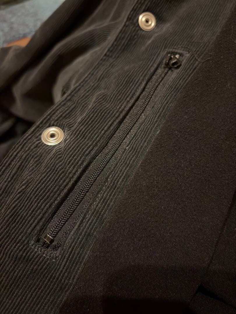 Upper Field One コーデュロイ コーチジャケット BLACK