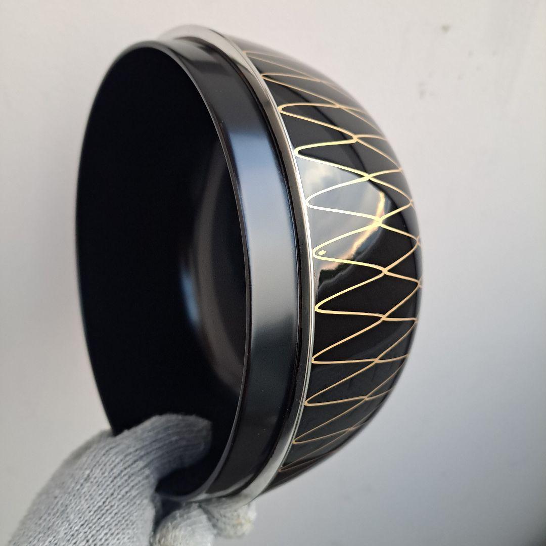 【京都平安　象彦　黒網目\"食籠】　天然木製　未使用/長期保管品