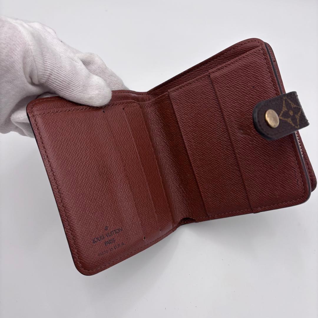 ルイヴィトン モノグラム コンパクトジップ 二つ折り　ミニ　財布　正規品