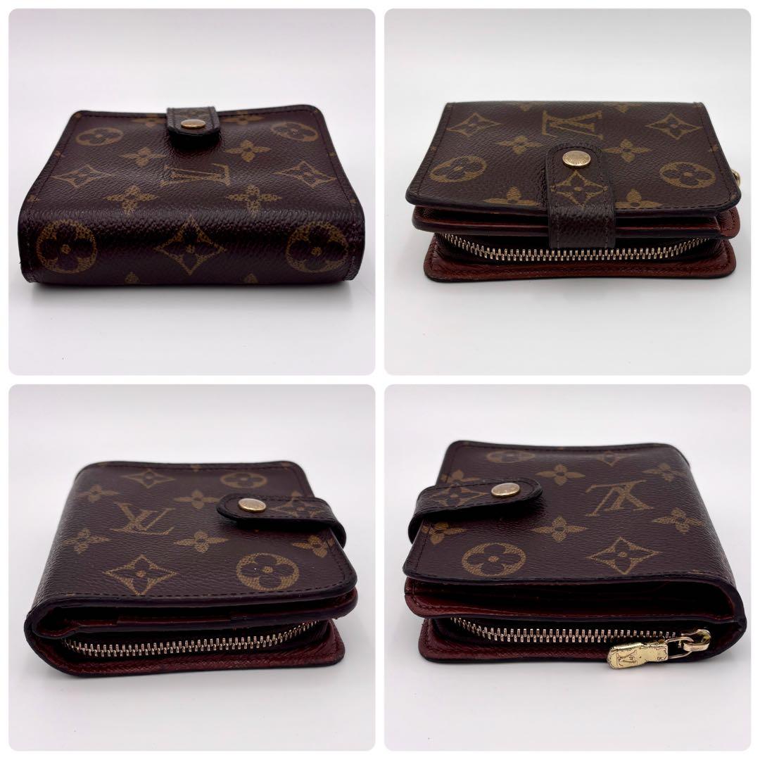 ルイヴィトン モノグラム コンパクトジップ 二つ折り　ミニ　財布　正規品