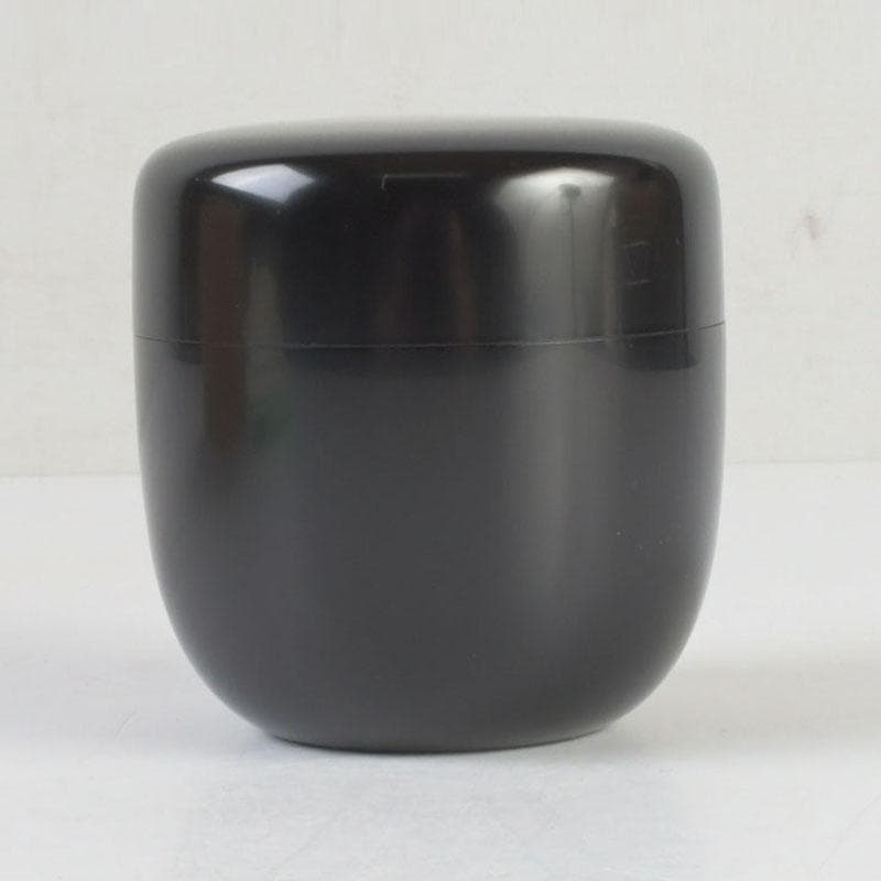 茶道具　山中塗　坂下雄峰作　黒中棗　共箱　V　9829