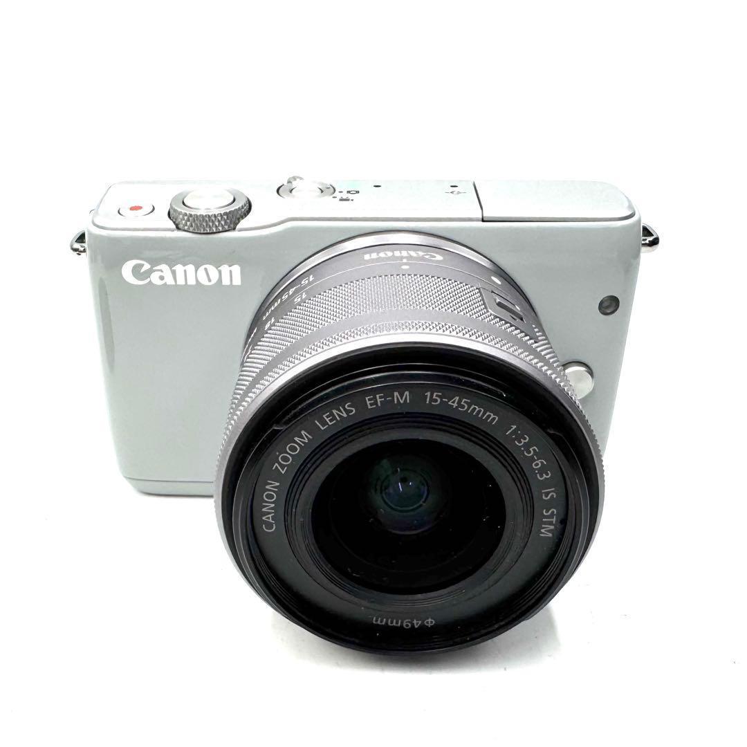 CANON キヤノンEOS M10 グレー Wi-Fi機能搭載 レンズキット