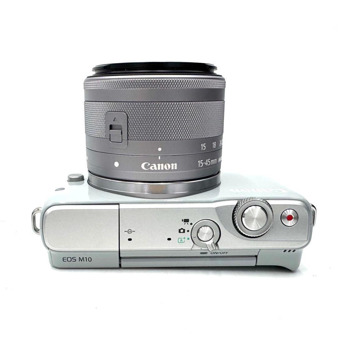 CANON キヤノンEOS M10 グレー Wi-Fi機能搭載 レンズキット
