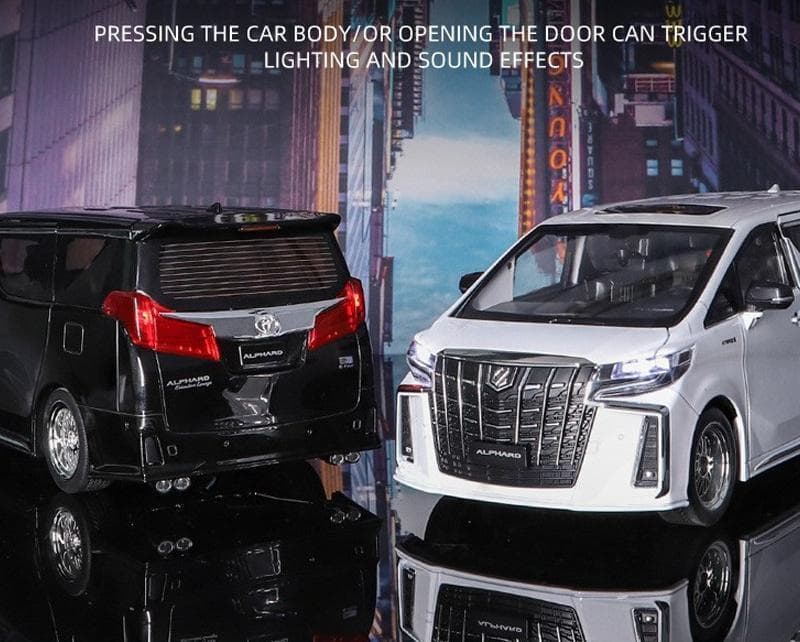 1/18 トヨタ アルファード 全開閉 ホワイト ライト 海外 ライセンス品