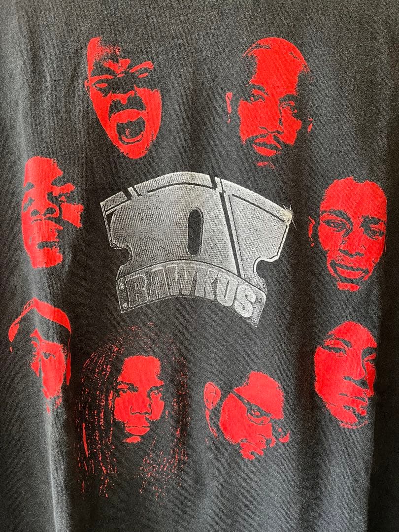 セール激レアRAWKUS RECORD Tシャツ ヒップホップアーティストXL黒
