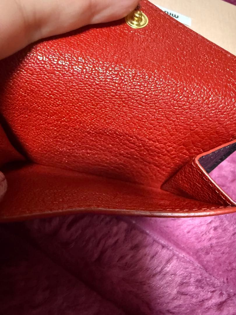 【未使用級】miu miu ミュウミュウ 三つ折り財布 マドラス ラブレター