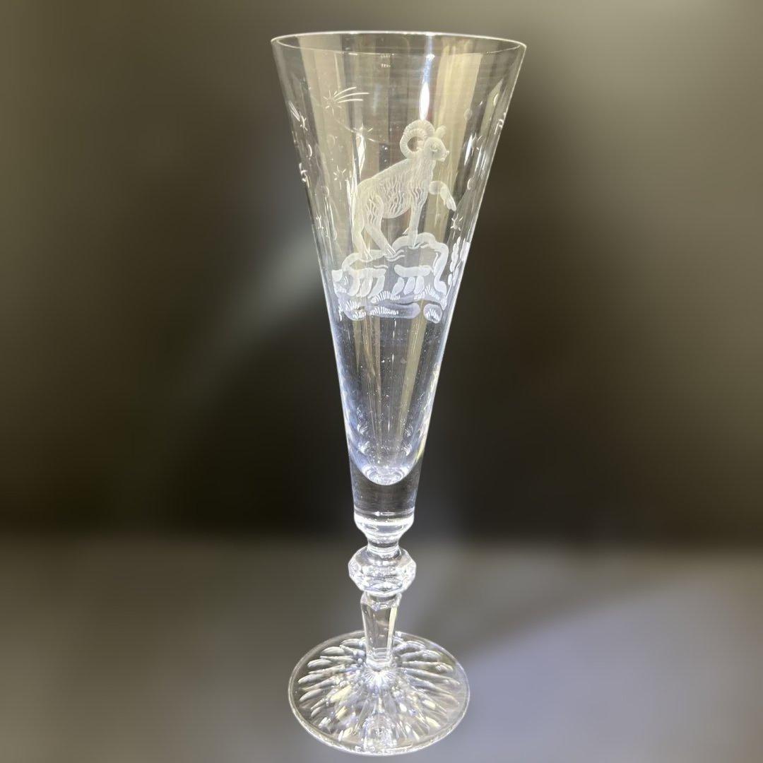 マイセン　クリスタルシャンパングラス　高さ22.5㎝　東Y7-1128☆1F