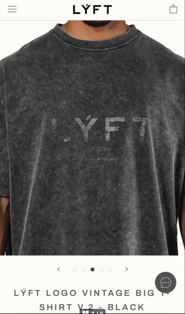 新品 LÝFT LOGO VINTAGE BIG T-SHIRT V.2