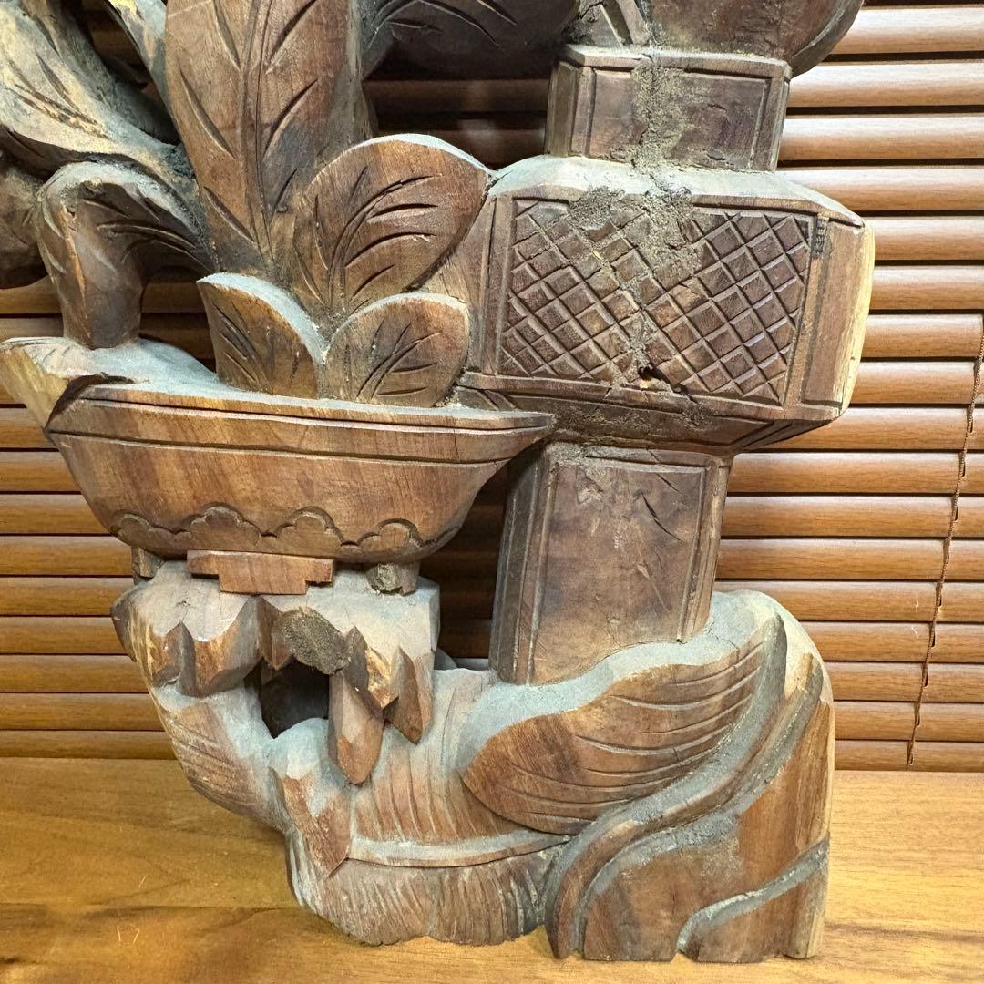 中国で購入　木彫　彫刻